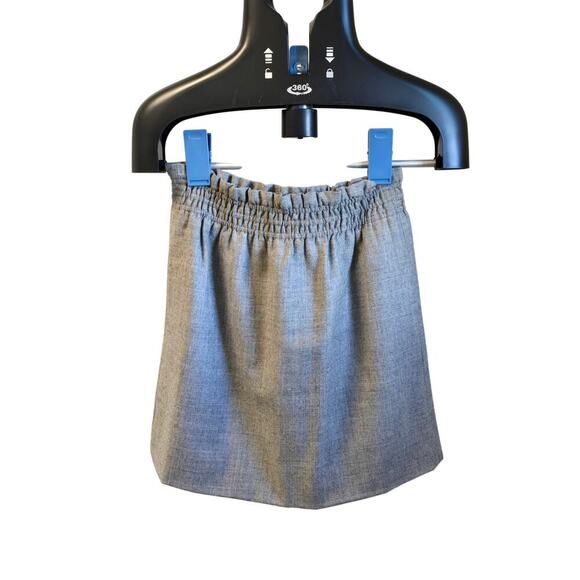 J. Crew Wool Lined Mini Short Skirt Cinched Wide Waist with POCKETS size 4 Gray - Picture 3 of 5